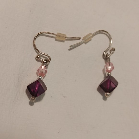 Purple Crystal Necklace & Earrings Set - Picture 2 of 4